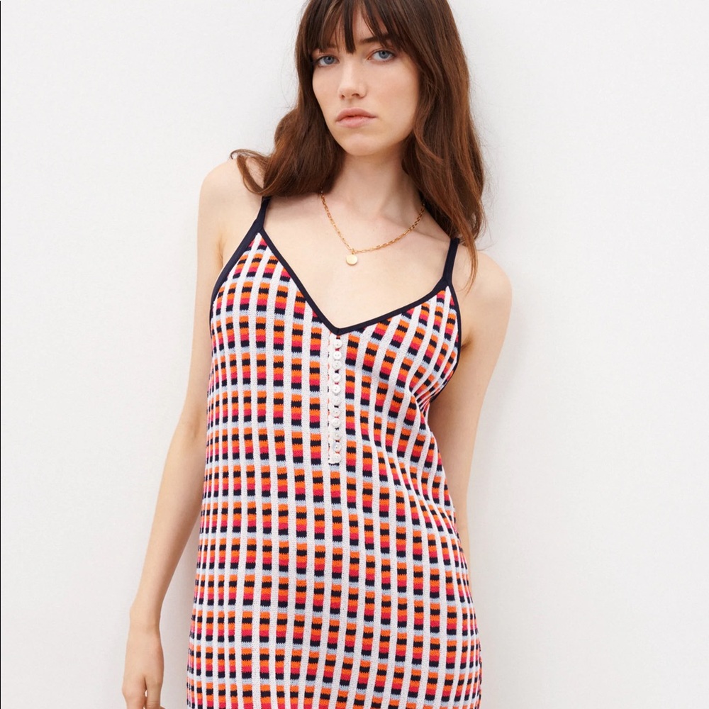 ZARA JACQUARD MIDI DRESS